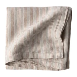 Tell Me More nappe en lin 145x145 cm, Rayure de noisette