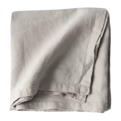 Tell Me More nappe en lin 145x145 cm, Gris chaud