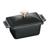 Terrine Staub plat à gratin fonte noir, 15x11 cm