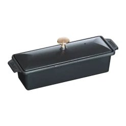 Terrine Staub plat à gratin fonte noir, 30x11 cm