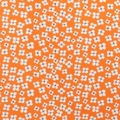 Tissu Belle Amie orange, orange-blanc