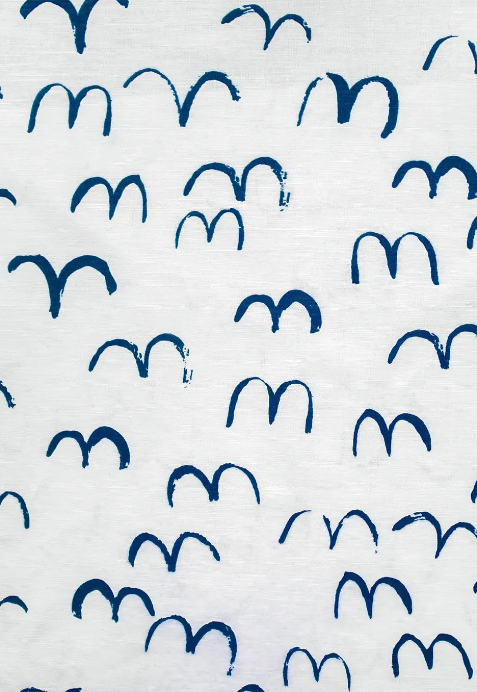 Tissu Bird, Blanc-bleu
