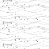 Tissu Flyttfåglar, noir