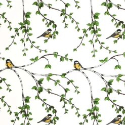Tissu Gläntan, blanc-vert