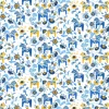 Tissu Leksand mini, Jaune-bleu