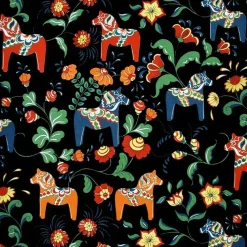 Tissu Leksand, noir