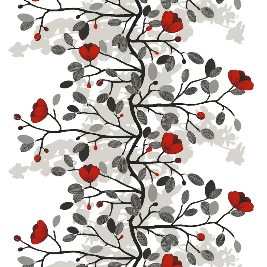Tissu Ofelia, rouge-marron