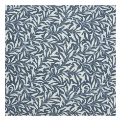 Tissu Ramas, Bleu foncé-blanc