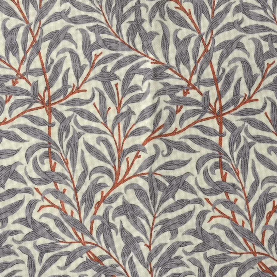 Tissu Ramas, gris-orange