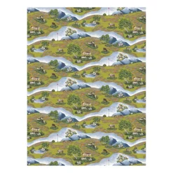 Tissu Renvandring, Vert