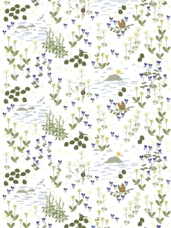 Tissu Rönnerdahl, Blanc cassé-vert