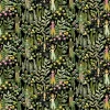 Tissu Trädgård, Noir-vert