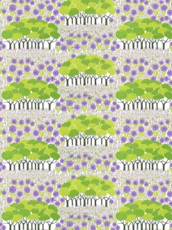 Toile cirée Allé, Vert-violet