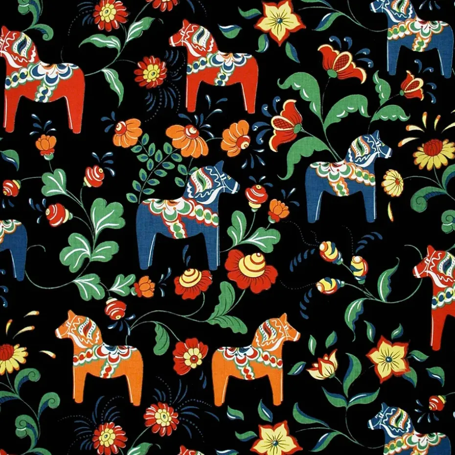 Toile cirée Dalahäst, noir