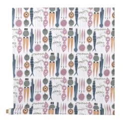 Toile cirée Pique-nique, bleu-rose