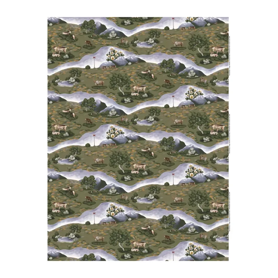 Toile cirée Renvandring, Vert foncé