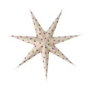 Étoile de l'avent blanche-points rouges Bare, 80 cm