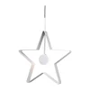 Étoile de l'Avent Spica 60 cm, Blanc-gris cordon