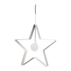 Étoile de l'Avent Spica 60 cm, Blanc-gris cordon