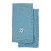 Torchon de cuisine Eden denim 50x70 cm lot de 2, Bleu