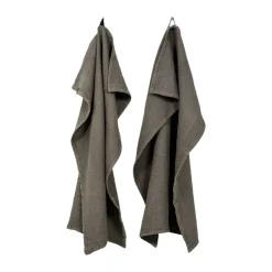 Torchon de cuisine Hetty 50x70 cm lot de 2, Charcoal