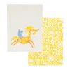 Torchon de cuisine Party Mumin 50x70 cm 2 pièces, Jaune