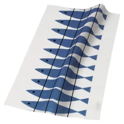 Torchon Hareng, blanc-bleu