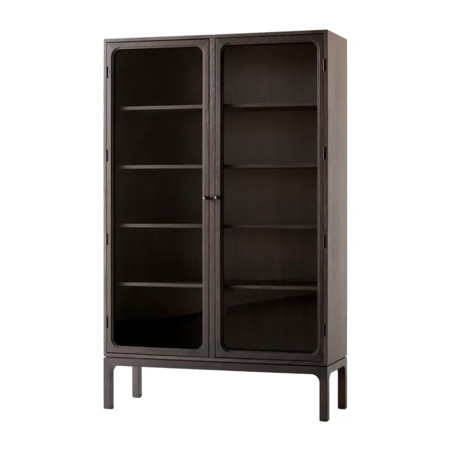 Trace SC88 Vitrine 120x192x40 cm, Dark stained oak