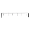 Tringle de cuisine avec 6 crochets Kitchen, Noir Laiton