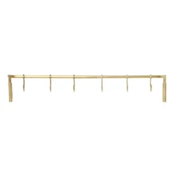 Tringle de cuisine avec 6 crochets Kitchen, Laiton