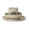 Vaisselle Naive 3 pièces, Red brown