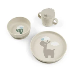 Vaisselle pour enfants Lalee foodie 3 pièces, Sable