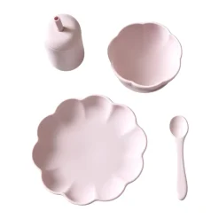 Vaisselle pour enfants Little Poppy, 4 pièces, Light pink