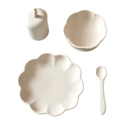 Vaisselle pour enfants Little Poppy, 4 pièces, Cream