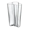 Vase Alvar Aalto 200 mm, Verre à bulles transparent, Édition anniversaire