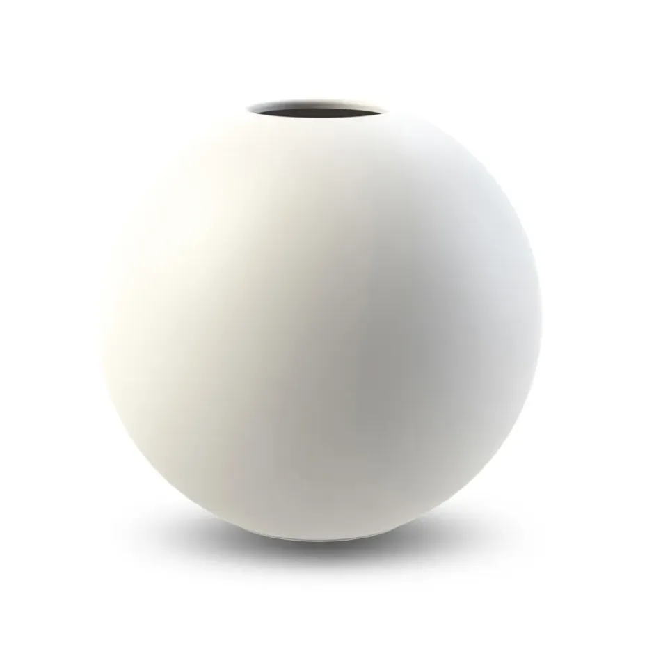 Vase blanc Ball, 20 cm