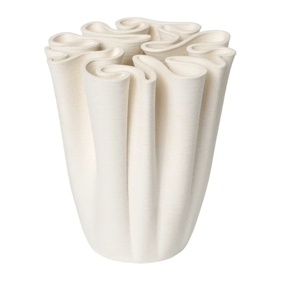 Vase Dedali 18 cm, Off-white
