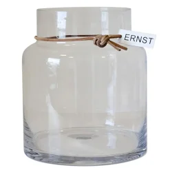 Vase Ernst Verre H18 cm Ø 12,5 cm, Transparent
