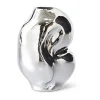 Vase Gleam small, Chrome