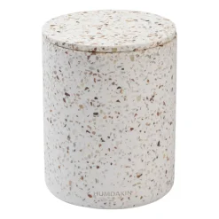 Vase Humdakin Terrazzo avec couvercle Ø13 cm, Rouge/Beige