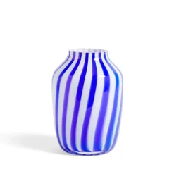 Vase Juice, blue, verre, high