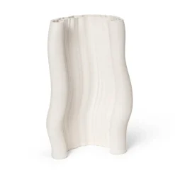 Vase Moire 19x30 cm, Blanc cassé