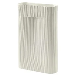 Vase Ridge 48,5cm, Off white