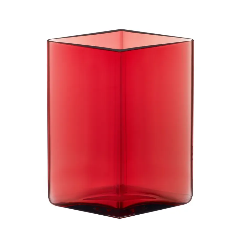 Vase Ruutu 11,5x14 cm, cranberry