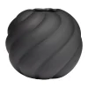 Vase Twist ball 20 cm, Black