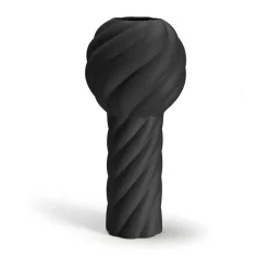 Vase Twist pillar 34 cm, Black
