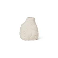 Vase Vulca mini, Off white stone