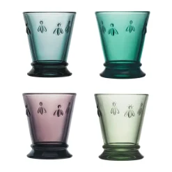 Verre à boire Abeille 26 cl, lot de 4, Multicolore