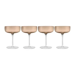 Verre à champagne Fuumi Coupe 28 cl lot de 4, Coffee - clair