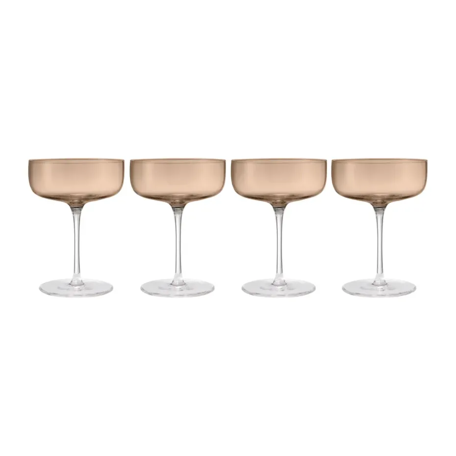 Verre à champagne Fuumi Coupe 28 cl lot de 4, Coffee - clair